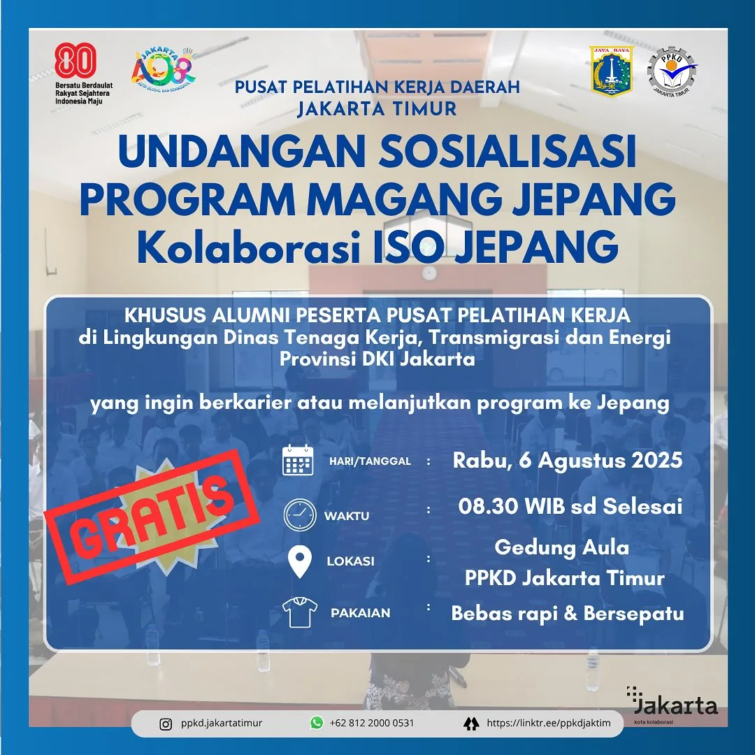 UNDANGAN SOSIALISASI PROGRAM MAGANG JEPANG – PPKD PROVINSI JAMBI